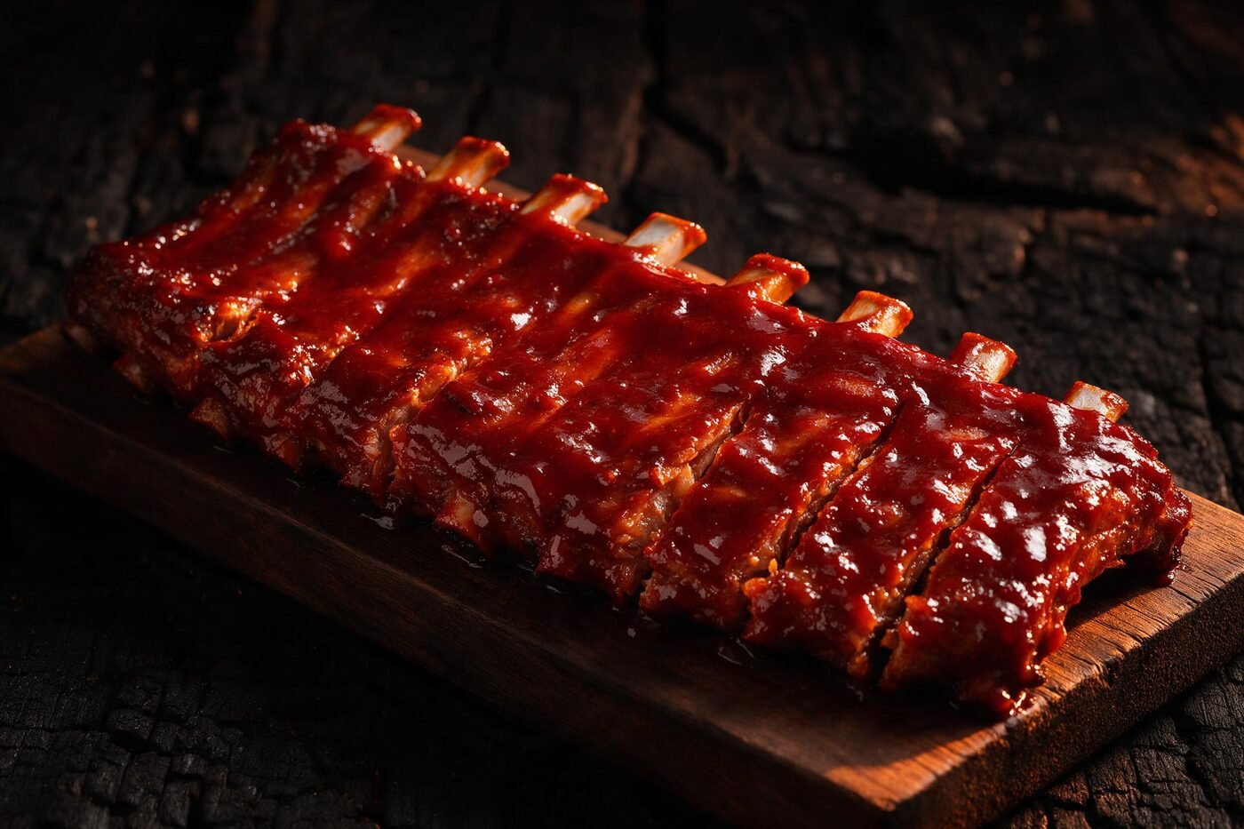 Costillas baby back con glaseado de chile morita