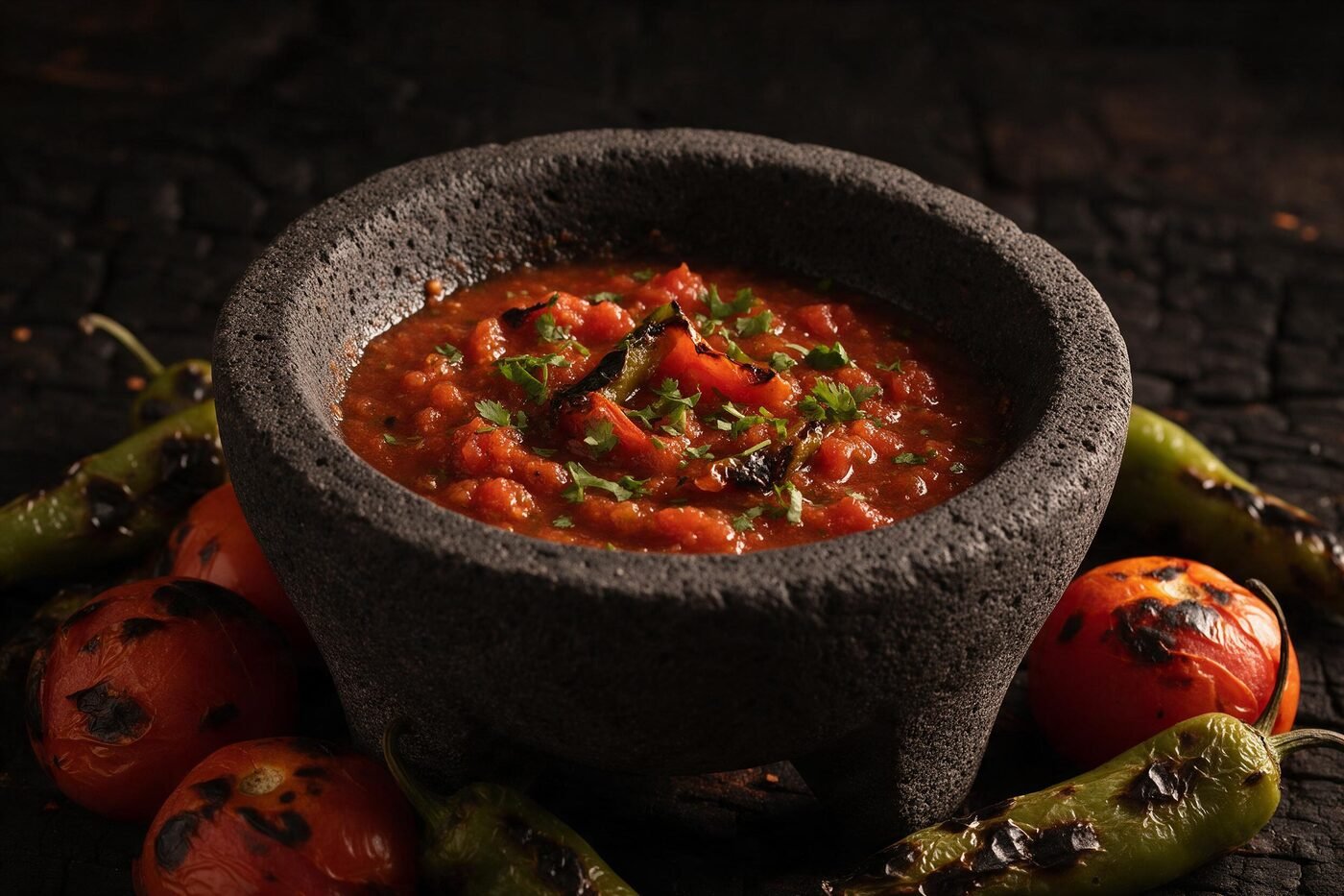 Salsa martajada de molcajete